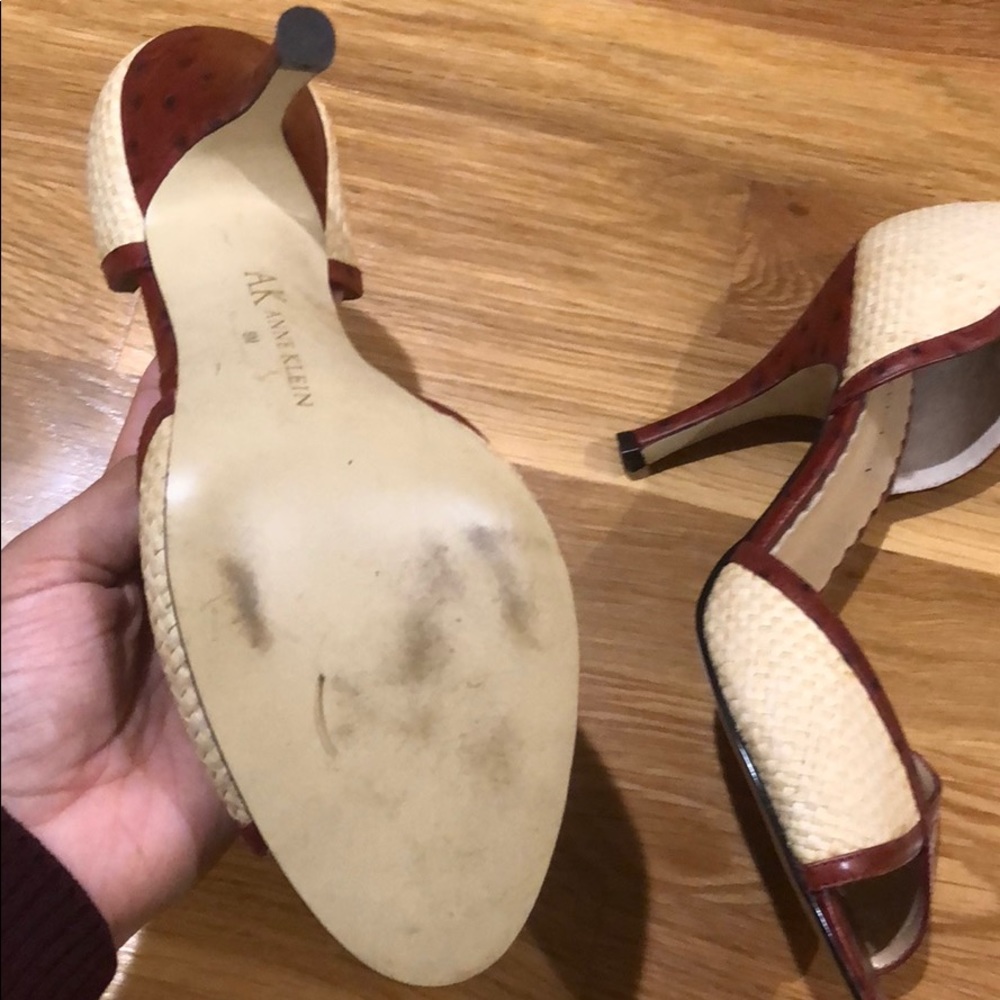 Anne Klein maroon and tan heels! - Picture 4 of 5